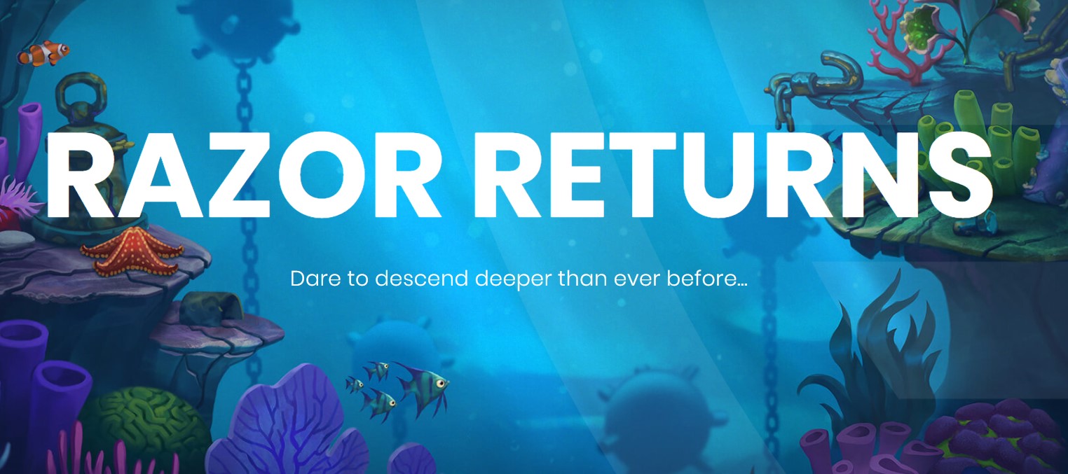 Referenz: Razor Returns Promobanner — nicht Razor Nudge Gameplay